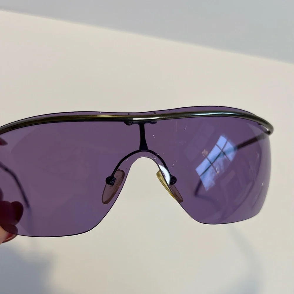 Vintage Gianfranco Ferré shield sunglasses.